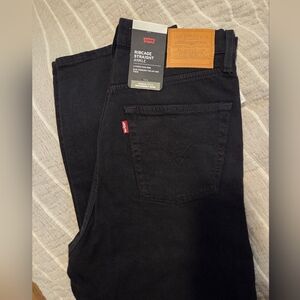 Levi's Black Ribcage Straight Ankle Jeans